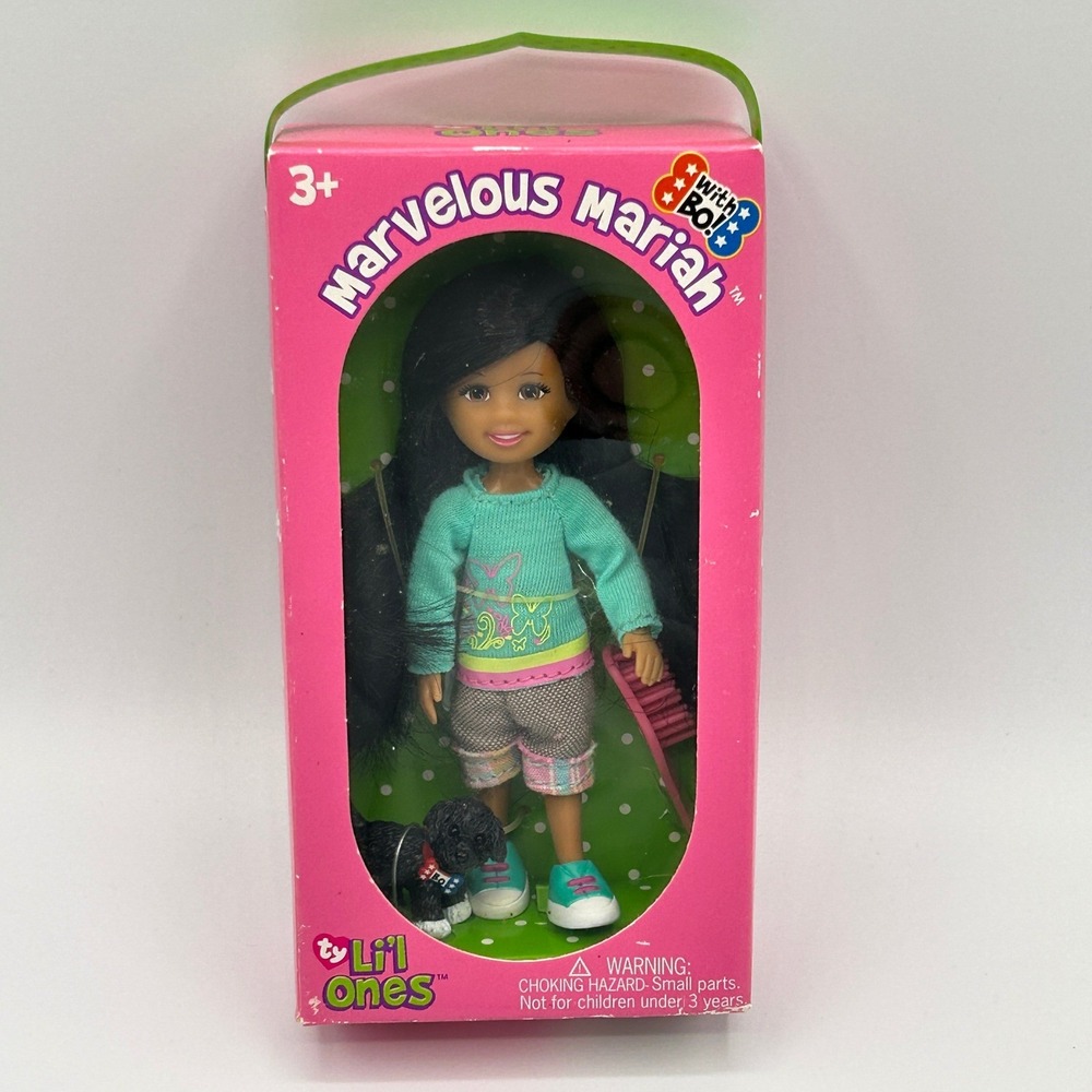 Ty Li'l Ones Marvelous Mariah Doll with Bo Dog Collectible 2007 NIB Y2K Girlhood